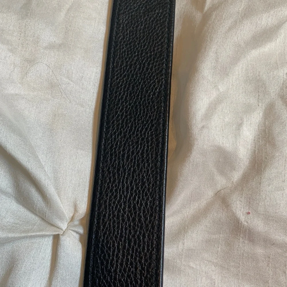 Tory Burch Black/Tan Snakeprint Reversible Leather Belt sz M - Picture 5 of 7